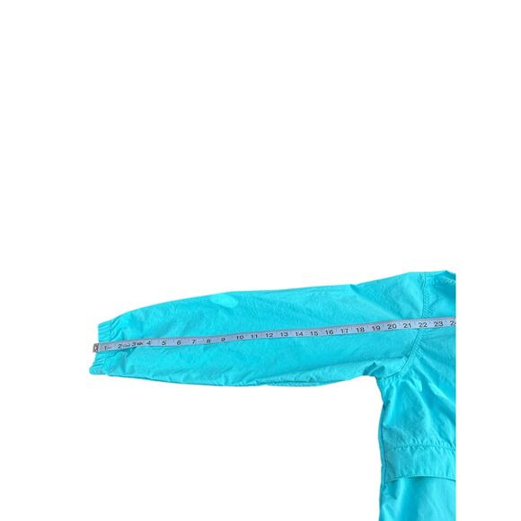 L.L. Bean Women's Blue Yellow Anorak Quarter Zip Nylon Windbreaker Jacket Size M - Picture 12 of 13